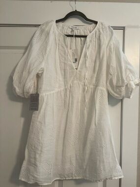 Frame White Eyelet dress